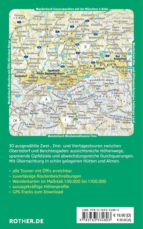 Produktbild: ROTHER Wanderbuch H&uuml;ttentouren Bayerische Alpen mit angrenzendem Tirol. 30 Touren f&uuml;r 2-4 Tage