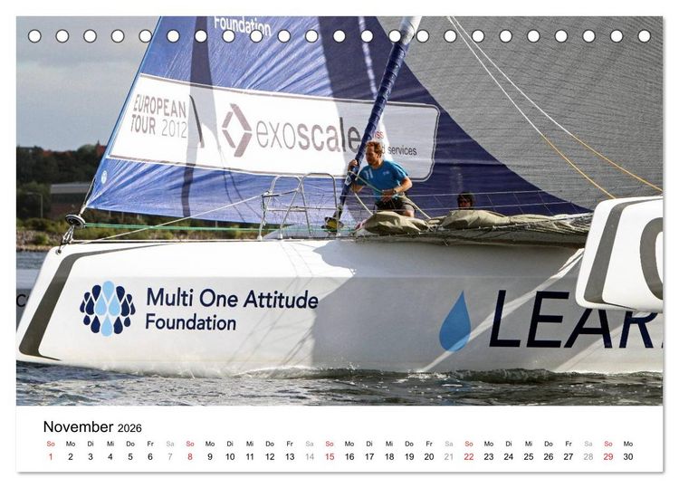 Produktbild: Gigantische Segel-Trimarane (Tischkalender 2026 DIN A5 quer), CALVENDO Monatskalender