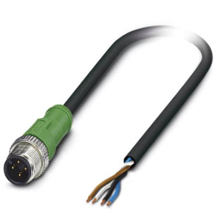 Produktbild: Phoenix Contact 1415588 Sensor-/Aktor-Steckverbinder, konfektioniert M12 Stecker, gerade 2.00 m Polzahl Sensoren: 4 1 St.