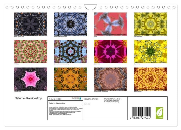 Produktbild: Natur im Kaleidoskop (Wandkalender 2026 DIN A4 quer), CALVENDO Monatskalender