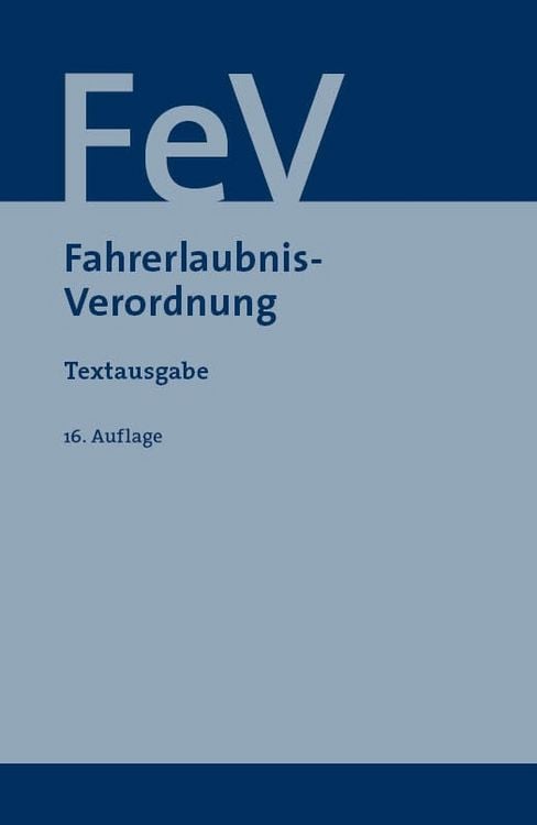 Produktbild: Fahrerlaubnisverordnung