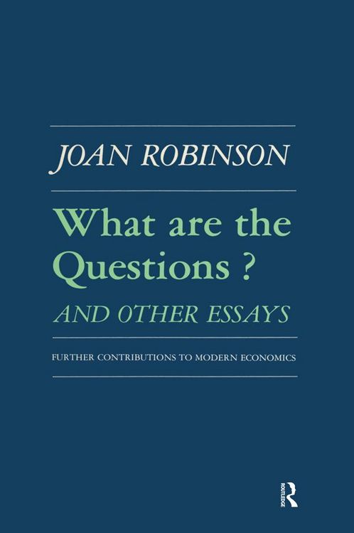 Produktbild: What are the Questions and Other Essays