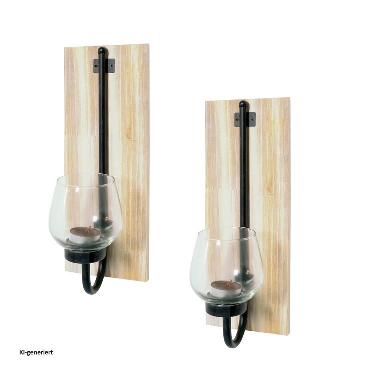 Produktbild: HTI-Line Wandkerzenhalter 2er Set Viola Wandkerzenhalter 2er Set Viola