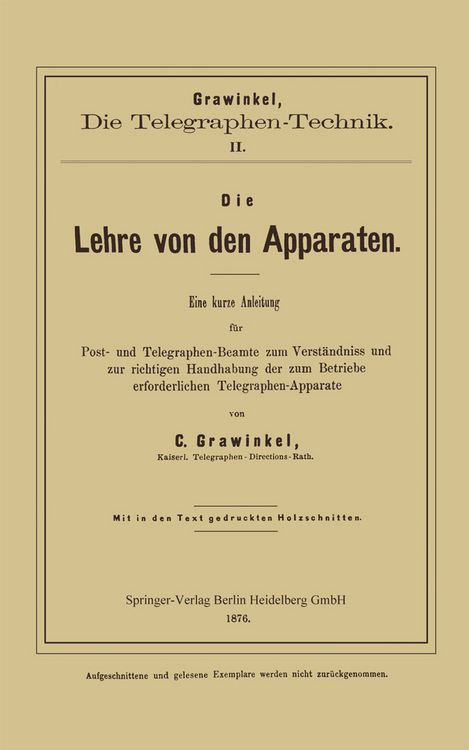 Produktbild: Die Lehre von den Apparaten