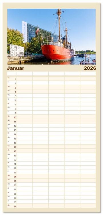 Produktbild: Familienplaner 2026 - Baltimore. Maritimer Charme an der Ostk&uuml;ste der USA mit 5 Spalten (Wandkalender, 21 x 45 cm) CALVENDO