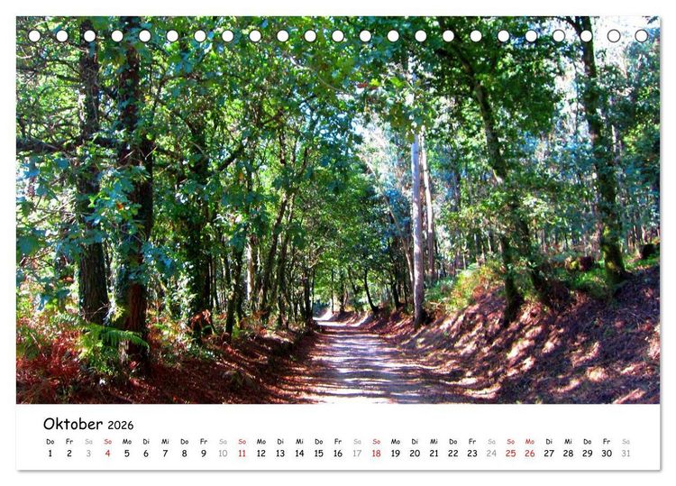 Produktbild: Camino Portugues - Jakobsweg (Tischkalender 2026 DIN A5 quer), CALVENDO Monatskalender