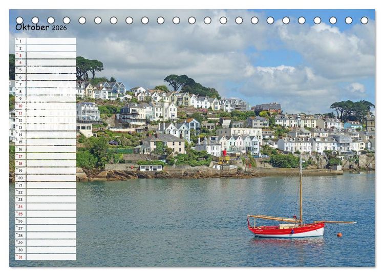 Produktbild: Cornwall. Terminkalender (Tischkalender 2026 DIN A5 quer), CALVENDO Monatskalender