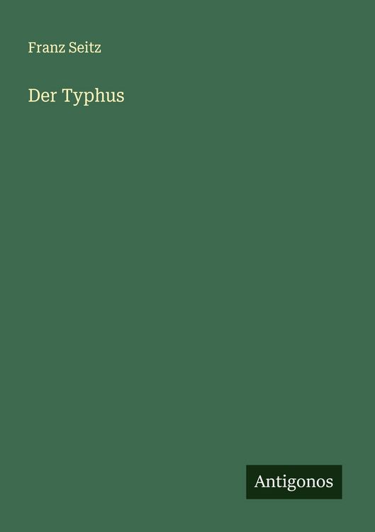Produktbild: Der Typhus