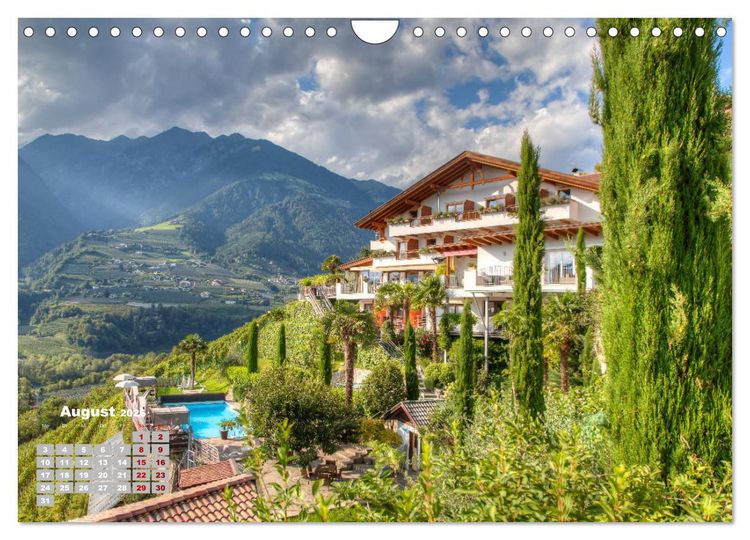Produktbild: Meraner Land: alpin-mediterranes Lebensgef&uuml;hl (Wandkalender 2026 DIN A4 quer), CALVENDO Monatskalender