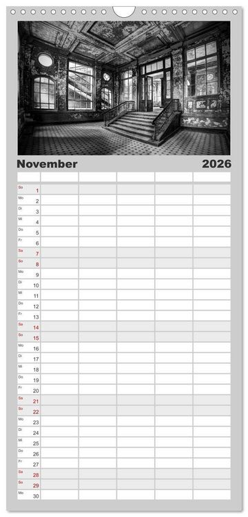 Produktbild: Familienplaner 2026 - Lost Beauty mit 5 Spalten (Wandkalender, 21 x 45 cm) CALVENDO