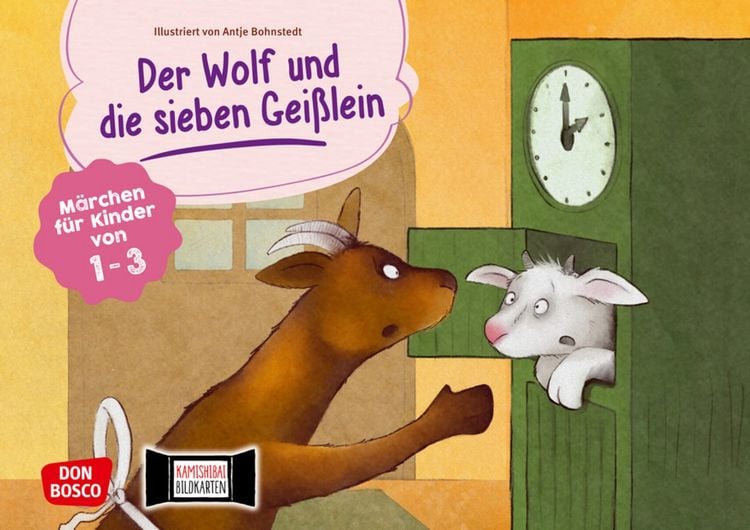 Produktbild: Der Wolf und die sieben Geißlein. Kamishibai Bildkartenset