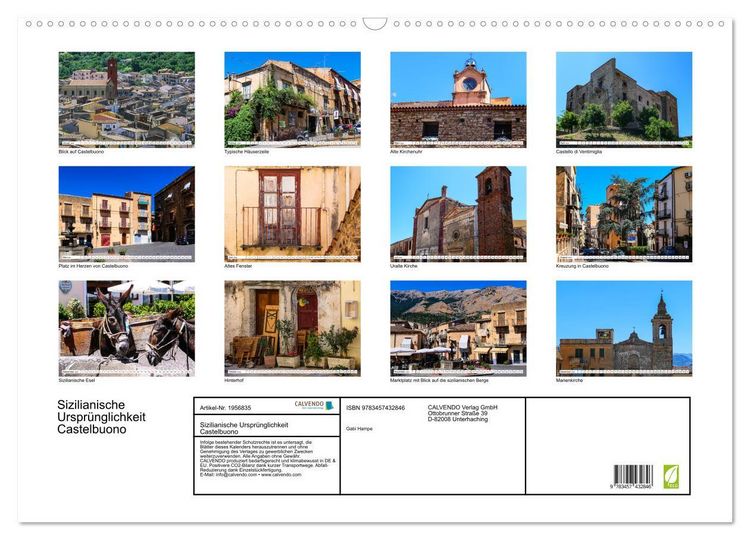 Produktbild: Sizilianische Urspr&uuml;nglichkeit Castelbuono (Wandkalender 2026 DIN A2 quer), CALVENDO Monatskalender