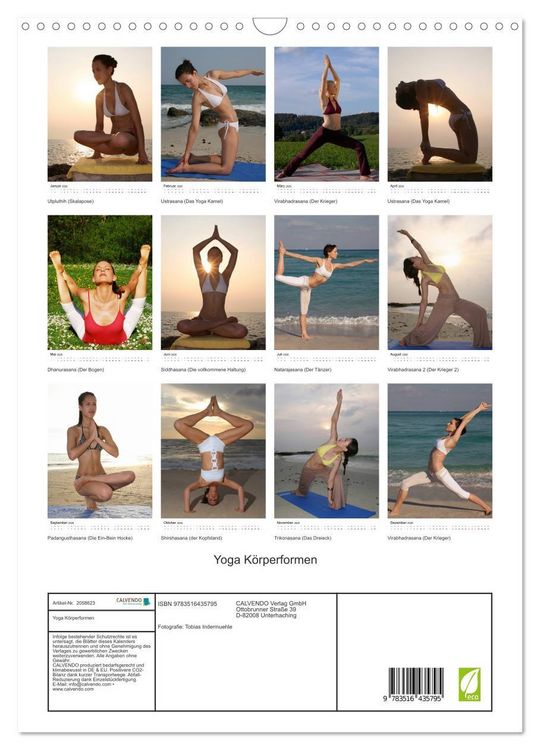 Produktbild: Yoga K&ouml;rperformen (Wandkalender 2026 DIN A3 hoch), CALVENDO Monatskalender