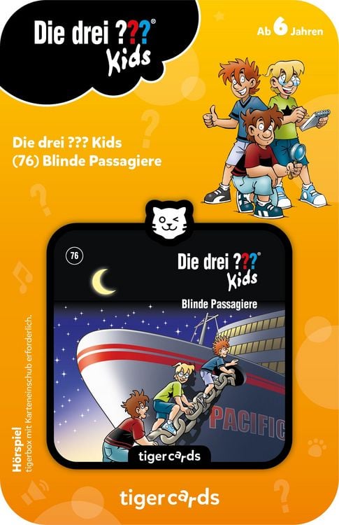 Produktbild: tigercard - Die drei ??? Kids - Folge 76: Blinde Passagiere