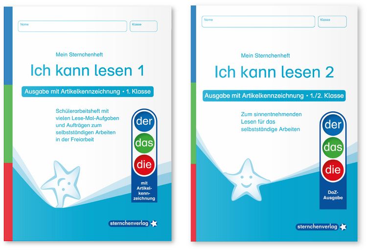 Produktbild: Ich kann lesen 1 und 2 - Ausgabe mit Artikelkennzeichnung (DaZ) f&uuml;r die 1. und 2. Klasse
