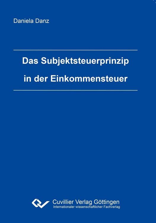 Produktbild: Das Subjektsteuerprinzip in der Einkommensteuer