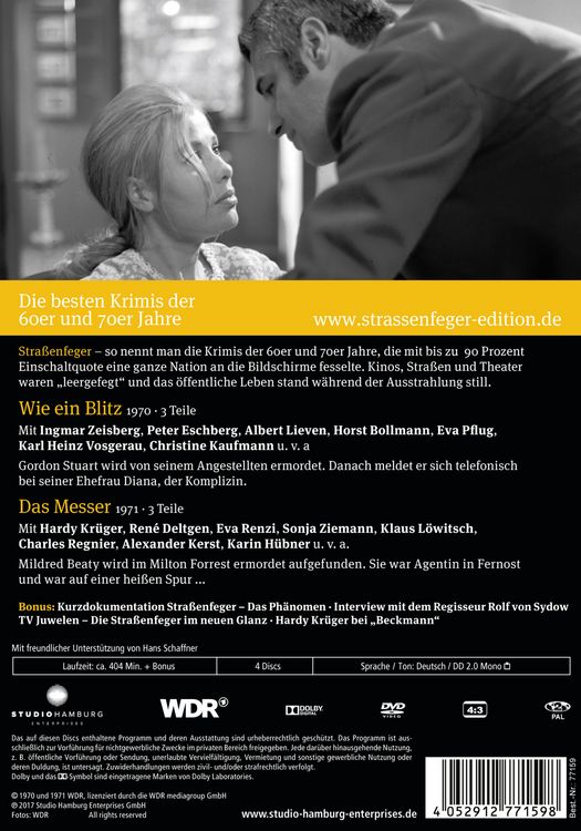 Produktbild: Stra&szlig;enfeger 07 - Wie ein Blitz / Das Messer [4 DVDs]