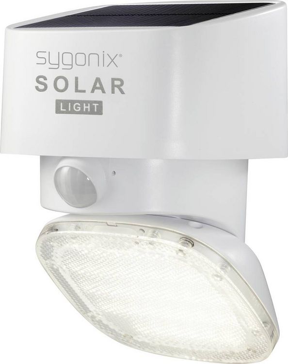 Produktbild: Sygonix SY-4673534 Solar-Au&szlig;enwandleuchte mit Bewegungsmelder LED LED fest eingebaut 20 W Wei&szlig;