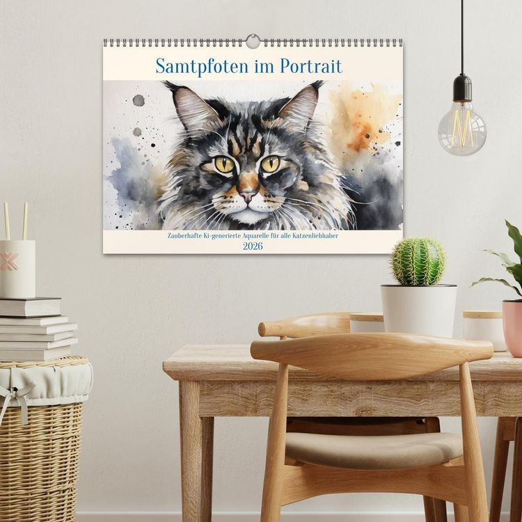 Produktbild: Samtpfoten im Portrait (Wandkalender 2026 DIN A3 quer), CALVENDO Monatskalender