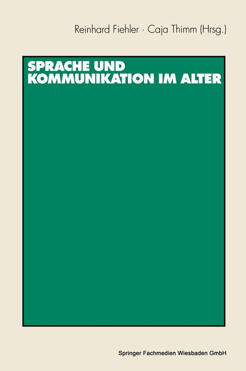 Produktbild: Sprache und Kommunikation im Alter