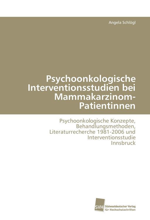 Produktbild: Psychoonkologische Interventionsstudien bei Mammakarzinom-Patientinnen