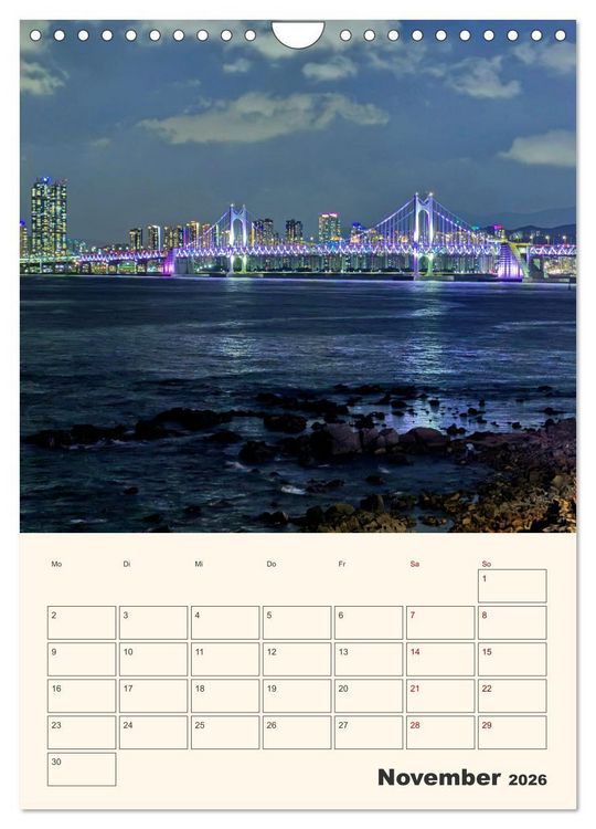 Produktbild: Busan - Eine Reise durch das Herz der K&uuml;stenstadt (Wandkalender 2026 DIN A4 hoch), CALVENDO Monatskalender