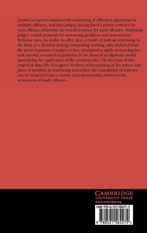 Produktbild: The Framework of Judicial Sentencing