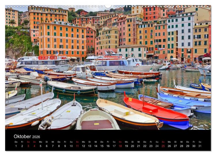 Produktbild: Ligurien - die italienische Riviera (Wandkalender 2026 DIN A2 quer), CALVENDO Monatskalender