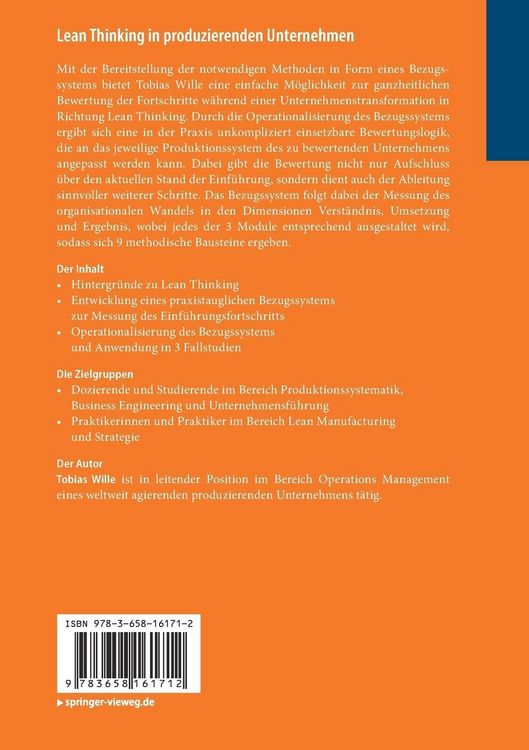 Produktbild: Lean Thinking in produzierenden Unternehmen