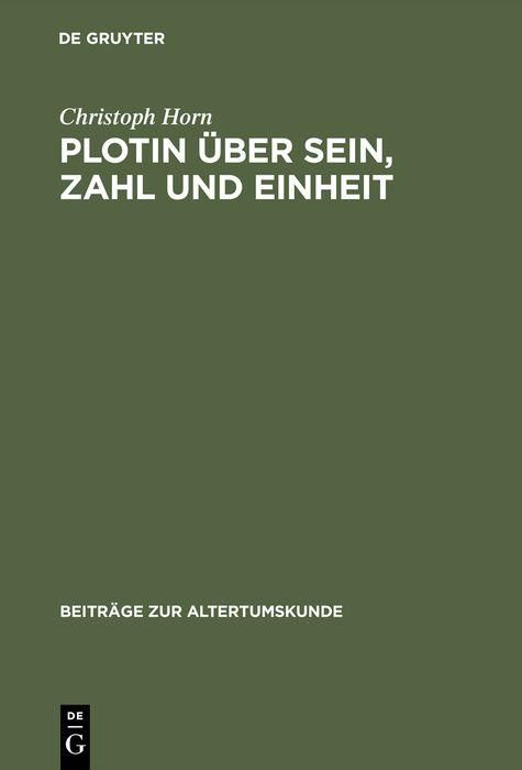 Produktbild: Plotin &uuml;ber Sein, Zahl und Einheit