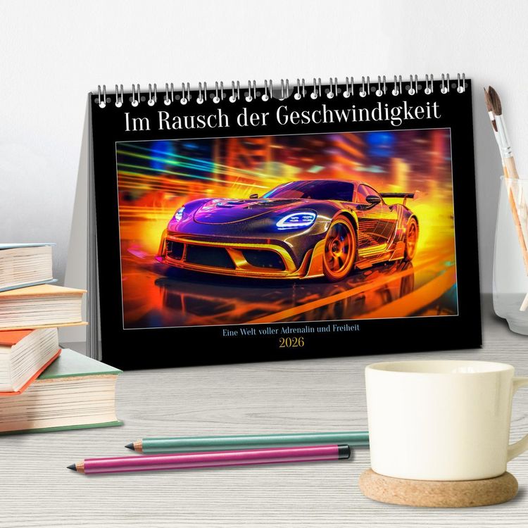 Produktbild: Im Rausch der Geschwindigkeit (Tischkalender 2026 DIN A5 quer), CALVENDO Monatskalender
