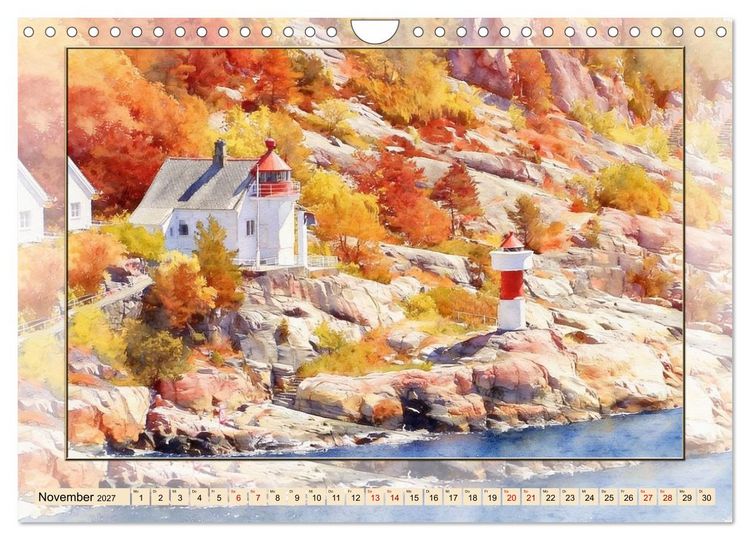 Produktbild: Impressionen aus Norwegen (Wandkalender 2027 DIN A4 quer), CALVENDO Monatskalender