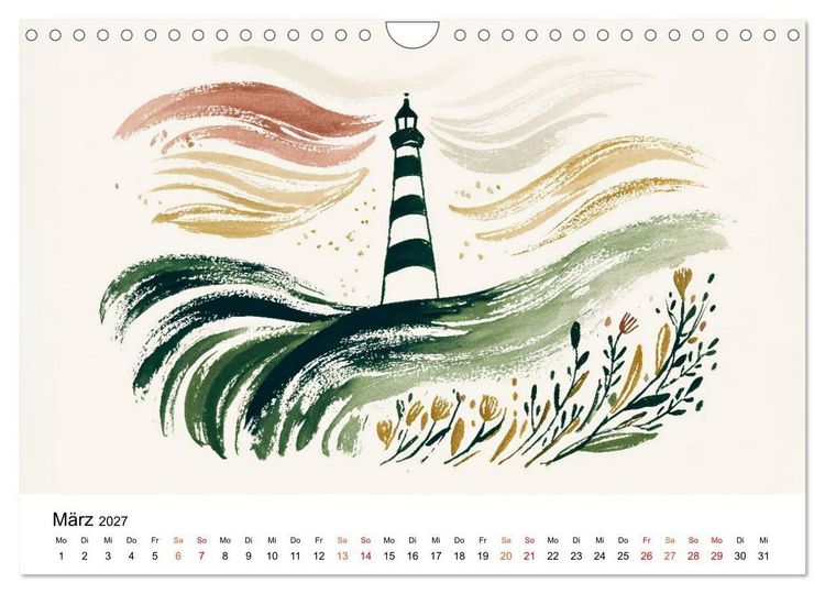 Produktbild: Ein Jahr in sanften Farben (Wandkalender 2027 DIN A4 quer), CALVENDO Monatskalender