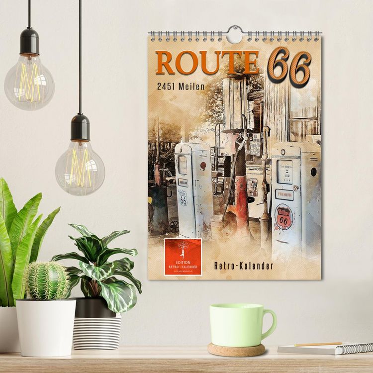 Produktbild: Route 66 - 2451 Meilen (Wandkalender 2026 DIN A4 hoch), CALVENDO Monatskalender