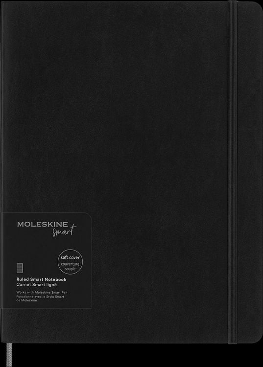 Produktbild: Moleskine Smart Notebook, Extra Large, Ruled, Black, Soft Cover (7.5 x 10)