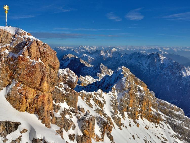 Produktbild: CALVENDO Puzzle Zugspitze mit Gipfelkreuz 1000 Teile Lege-Gr&ouml;&szlig;e 64 x 48 cm Foto-Puzzle Bild von Dieter-M. Wilczek
