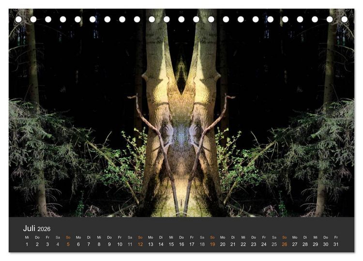Produktbild: Spiegelwelten - Im Reich der Naturwesen (Tischkalender 2026 DIN A5 quer), CALVENDO Monatskalender
