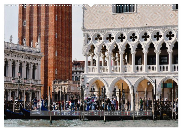 Produktbild: Sehnsuchtsort Venedig 2026 (hochwertiger Premium Wandkalender 2026 DIN A2 quer), Kunstdruck in Hochglanz