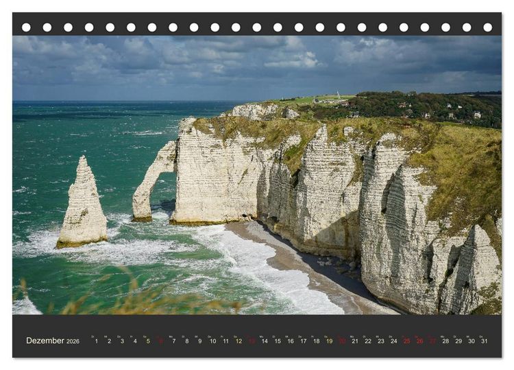 Produktbild: Normandie - Raue K&uuml;ste und malerische Hafenst&auml;dte (Tischkalender 2026 DIN A5 quer), CALVENDO Monatskalender