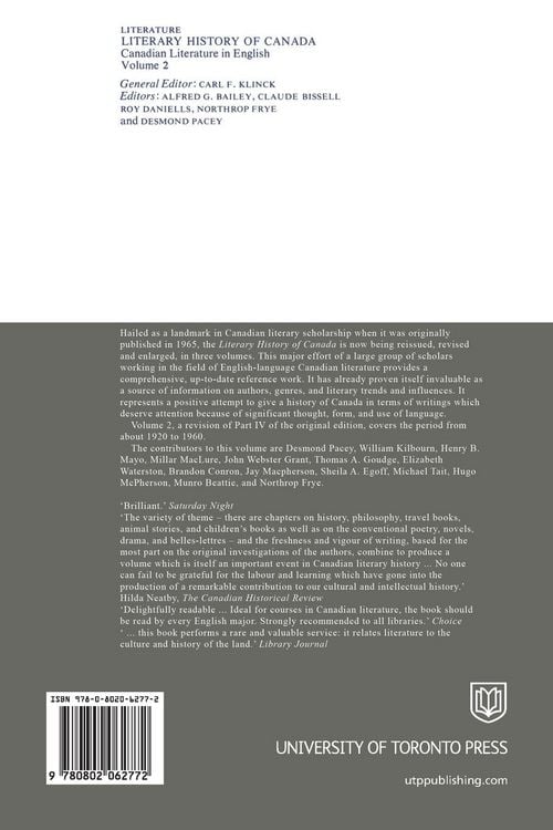 Produktbild: Literary History of Canada