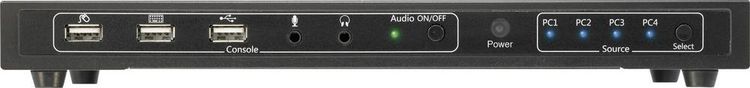 Produktbild: SpeaKa Professional 4 Port KVM-Umschalter HDMI USB 1920 x 1080 Pixel, 3840 x 2160 Pixel