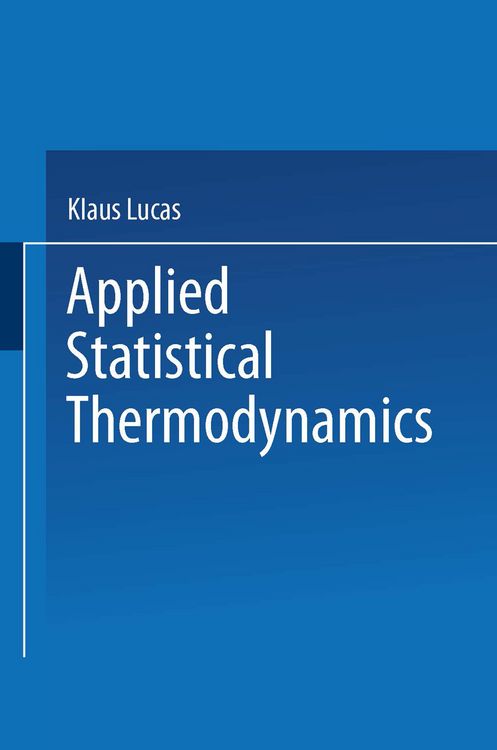 Produktbild: Applied Statistical Thermodynamics