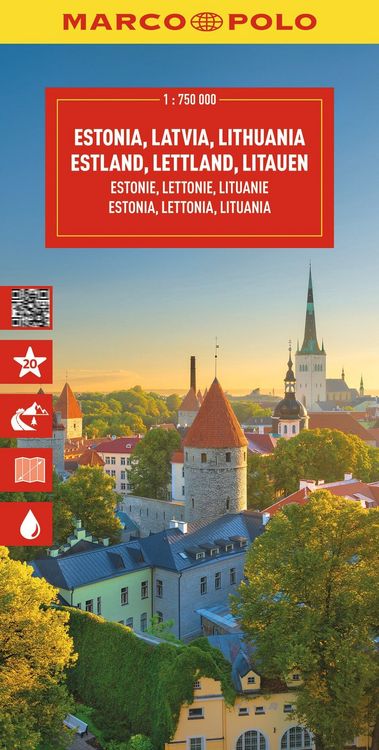 Produktbild: MARCO POLO Reisekarte Estland, Lettland, Litauen 1:750.000