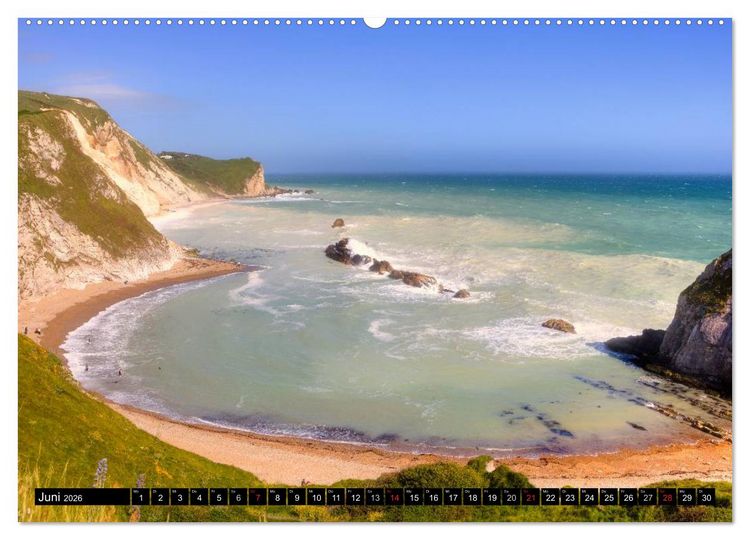 Produktbild: S&uuml;dwestengland - Dorset & Devon (hochwertiger Premium Wandkalender 2026 DIN A2 quer), Kunstdruck in Hochglanz