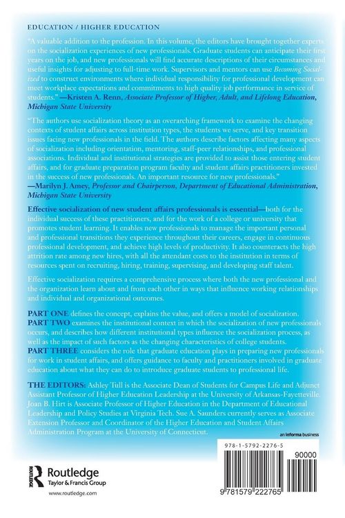 Produktbild: Becoming Socialized in Student Affairs Administration