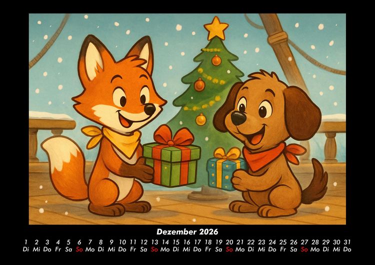 Produktbild: Finn & Wuff auf Kreuzfahrt 2026 Fotokalender DIN A3