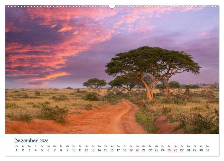 Produktbild: Fernweh Uganda - Natursch&ouml;nheit Ostafrikas (Wandkalender 2026 DIN A2 quer), CALVENDO Monatskalender