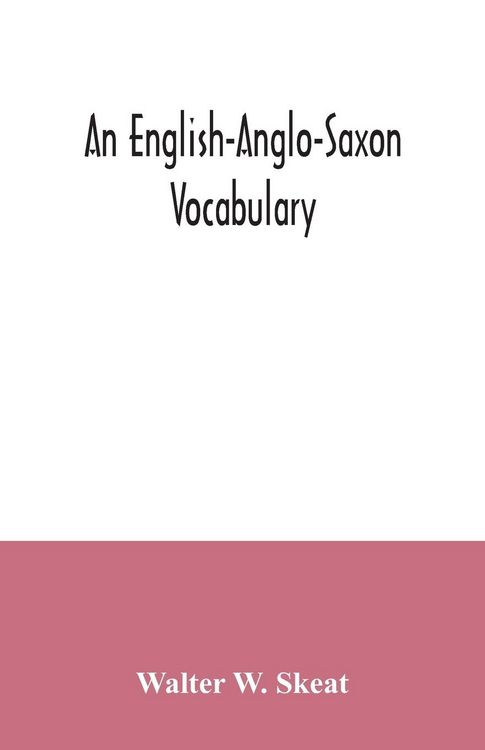 Produktbild: An English-Anglo-Saxon vocabulary
