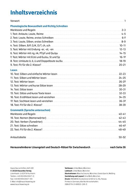 Produktbild: &Uuml;bungsheft mit Tests in Deutsch 1. Klasse