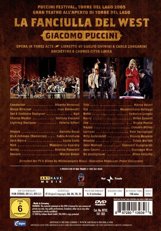 Produktbild: La fanciulla del West